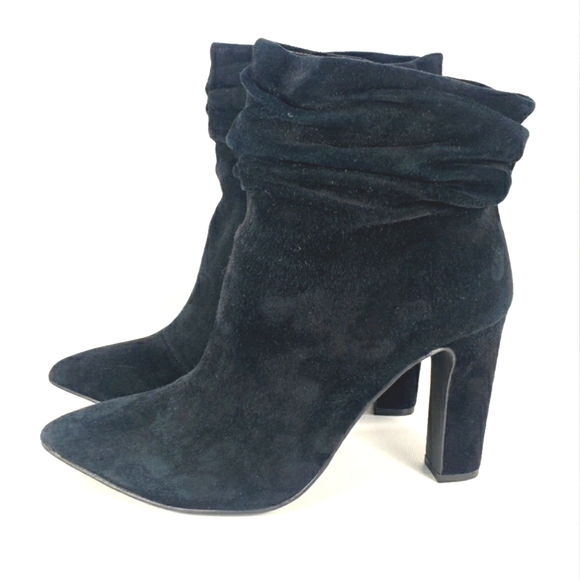 Kristin Cavallari Chinese Laundry Black Suede, Pull On Bootie Women's Size 7.5M - Picture 2 of 12